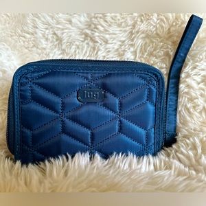 Lug RFID Zipper Wallet Rodeo 2 Compact RFID Wallet with Wristlet Strap